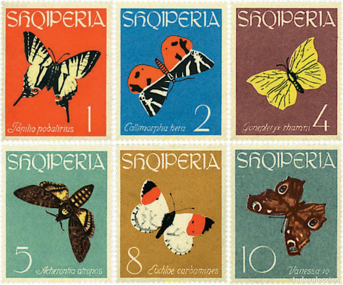 Sellos: 78079 MNH ALBANIA 1963 MARIPOSAS