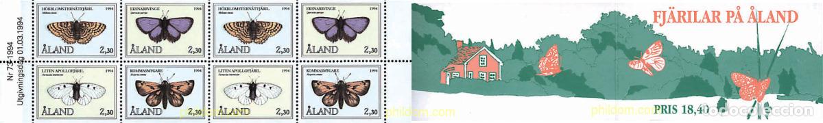 Sellos: 2255 MNH ALAND 1994 MARIPOSAS