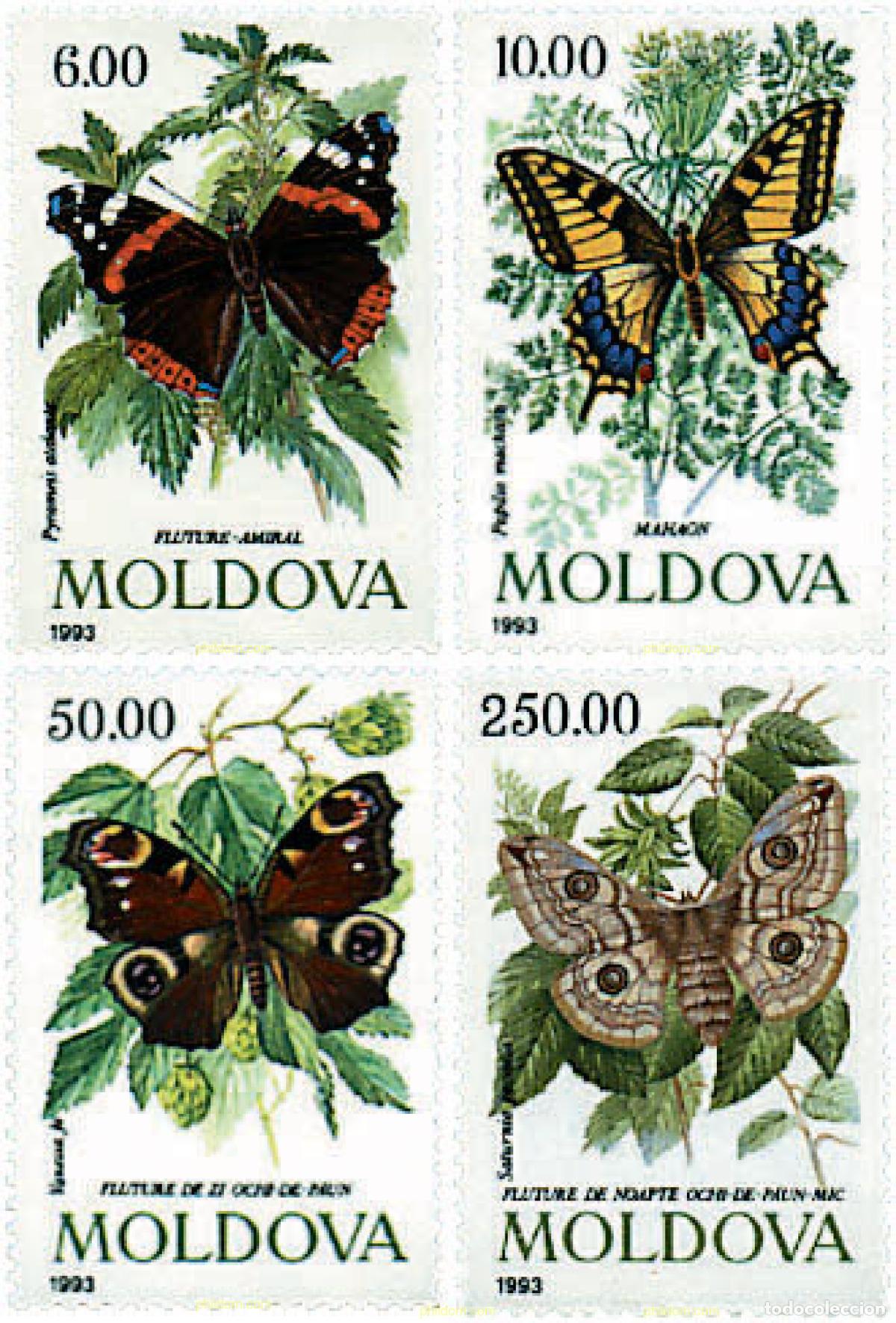 Sellos: 76503 MNH MOLDAVIA 1993 MARIPOSAS