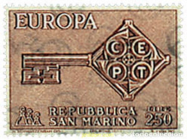 Sellos: 62166 MNH SAN MARINO 1968 EUROPA CEPT 1968 - LLAVE DORADA