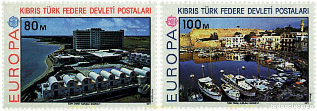 Sellos: 62306 MNH CHIPRE. Administraci&oacute;n turca 1977 EUROPA CEPT. PAISAJES