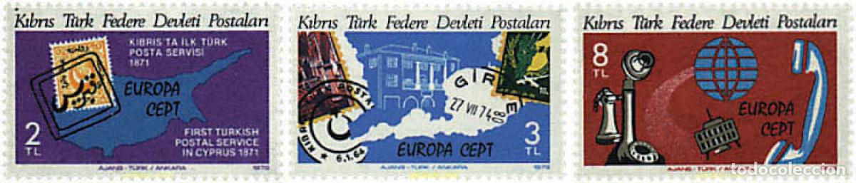 Sellos: 62374 MNH CHIPRE. Administraci&oacute;n turca 1979 EUROPA CEPT. COMUNICACIONES