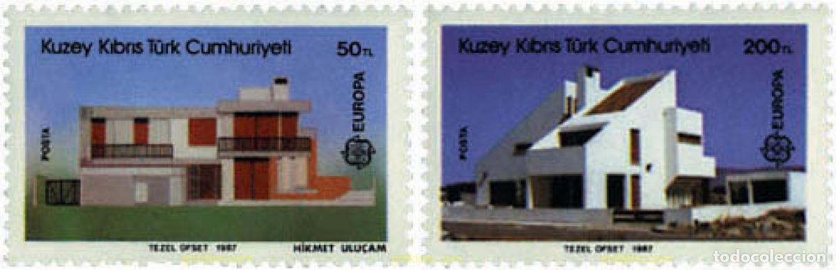Sellos: 62655 MNH CHIPRE. Administraci&oacute;n turca 1987 EUROPA CEPT. ARQUITECTURA MODERNA