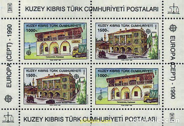 Sellos: 62766 MNH CHIPRE. Administraci&oacute;n turca 1990 EUROPA CEPT. OFICINAS POSTALES
