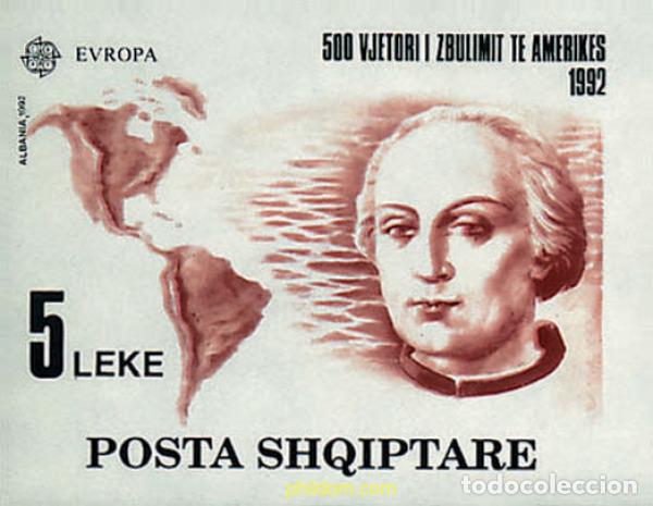 Sellos: 612214 MNH ALBANIA 1992 EUROPA CEPT. 500 ANIVERSARIO DEL DESCUBRIMIENTO DE AMERICA