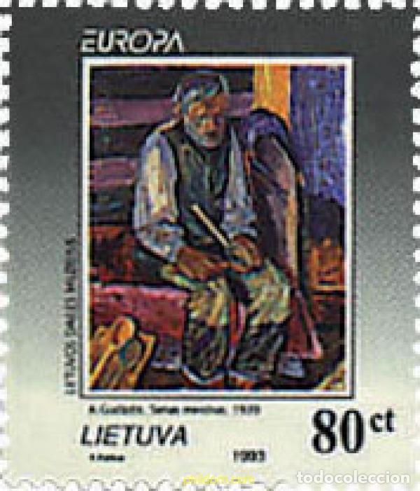 Sellos: 62859 MNH LITUANIA 1993 EUROPA CEPT. ARTE CONTEMPORANEO