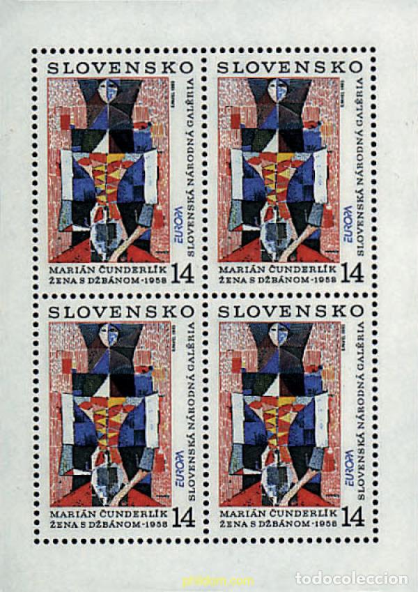 Sellos: 9038 MNH ESLOVAQUIA 1993 EUROPA CEPT. ARTE CONTEMPORANEO