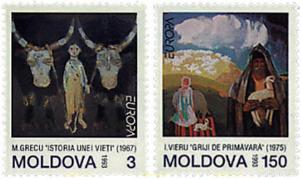 Sellos: 62864 MNH MOLDAVIA 1993 EUROPA CEPT. ARTE CONTEMPORANEO