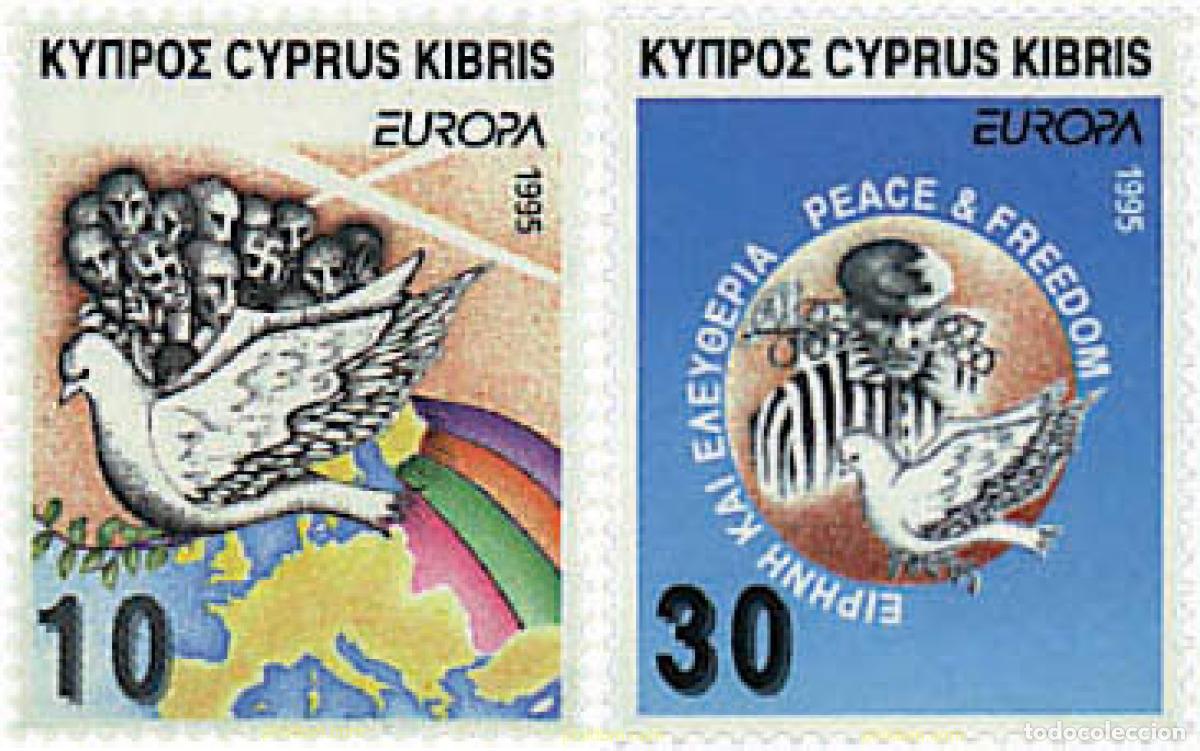 Sellos: 62943 MNH CHIPRE 1995 EUROPA CEPT. PAZ Y LIBERTAD