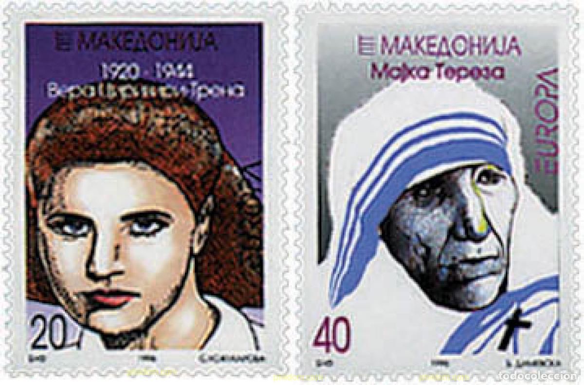 Sellos: 63021 MNH MACEDONIA 1996 EUROPA CEPT. MUJERES CELEBRES