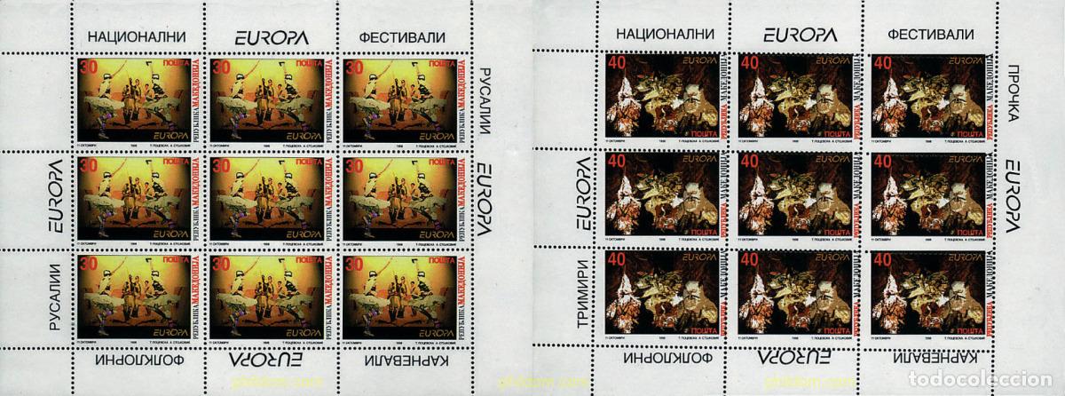 Sellos: 9161 MNH MACEDONIA 1998 EUROPA CEPT. FESTIVALES Y FIESTAS NACIONALES