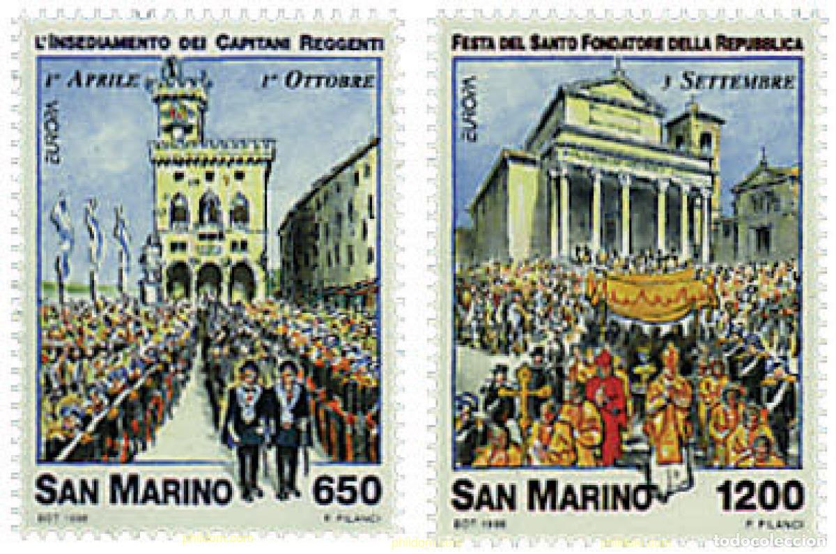 Sellos: 63154 MNH SAN MARINO 1998 EUROPA CEPT. FESTIVALES Y FIESTAS NACIONALES