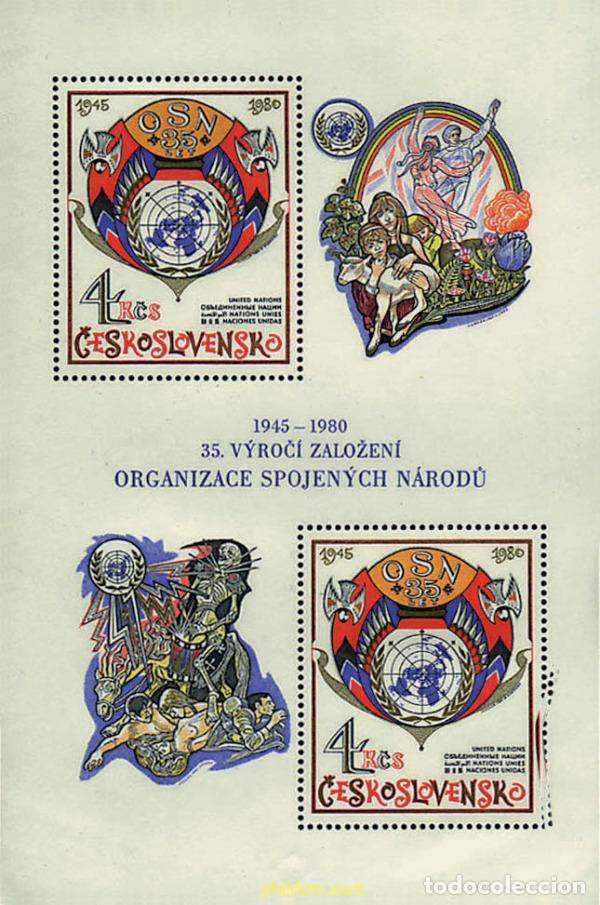 Sellos: 82838 MNH CHECOSLOVAQUIA 1980 35 ANIVERSARIO DE LA ONU