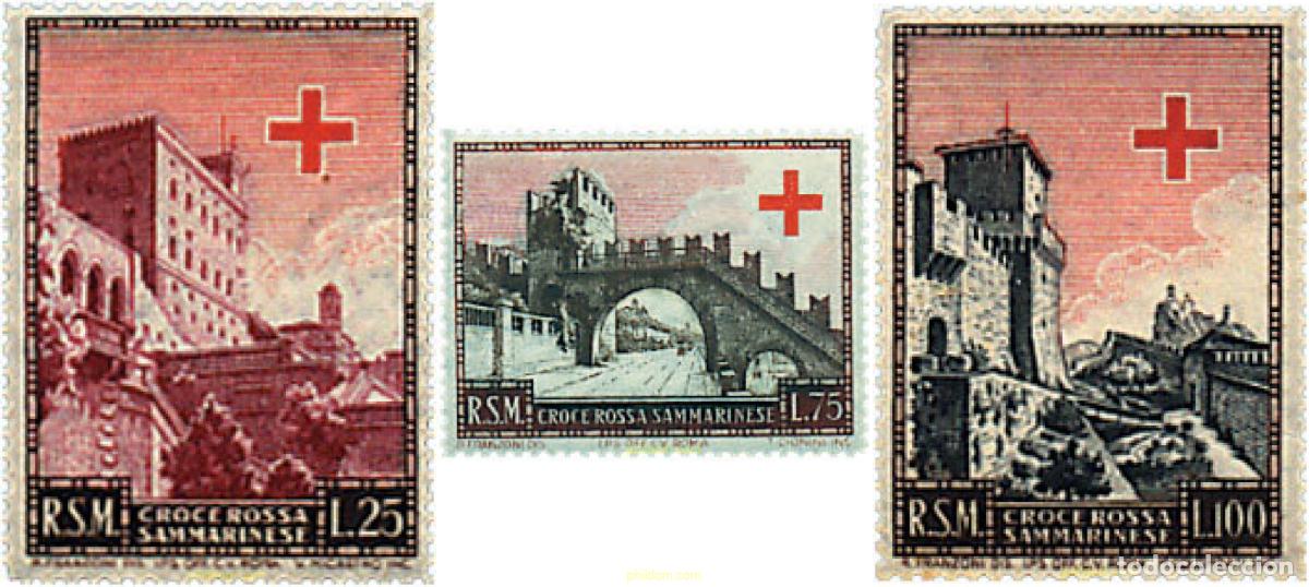 Sellos: 176093 MNH SAN MARINO 1951 FUNDACION DE LA CRUZ ROJA DE SAN MARINO