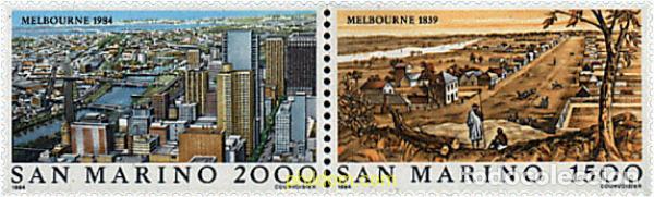 Sellos: 6310 MNH SAN MARINO 1984 LAS GRANDES CIUDADES DEL MUNDO. MELBOURNE