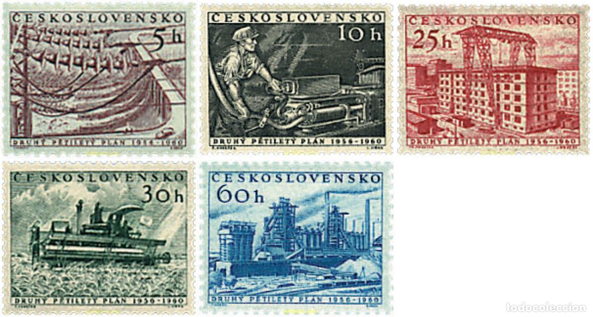 Sellos: 224421 HINGED CHECOSLOVAQUIA 1956 2 PLAN QUINQUENAL