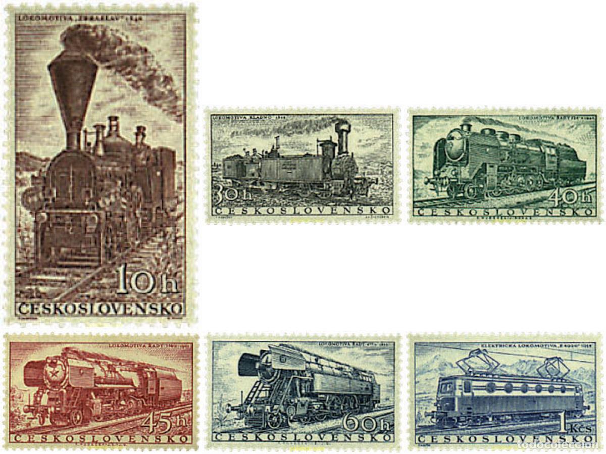 Sellos: 224346 HINGED CHECOSLOVAQUIA 1956 CONFERENCIA FERROVIARIA DE PRAGA
