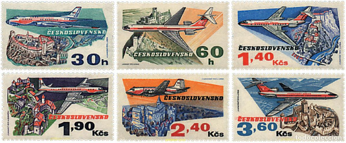 Sellos: 58107 MNH CHECOSLOVAQUIA 1973 50 ANIVERSARIO DE LA LINEA AEREA CHECOSLOVACA