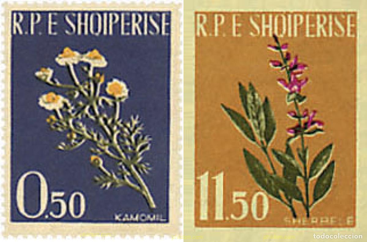 Sellos: 267081 HINGED ALBANIA 1962 PLANTAS MEDICINALES