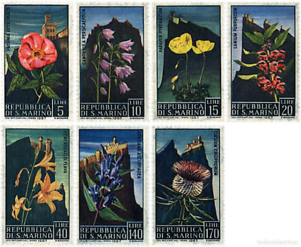 Sellos: 93178 MNH SAN MARINO 1967 FLORES