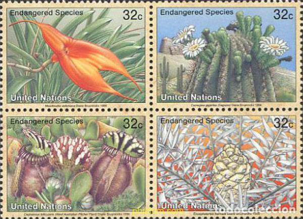 Sellos: 4433 MNH NACIONES UNIDAS. Nueva York 1996 FLORA PROTEGIDA