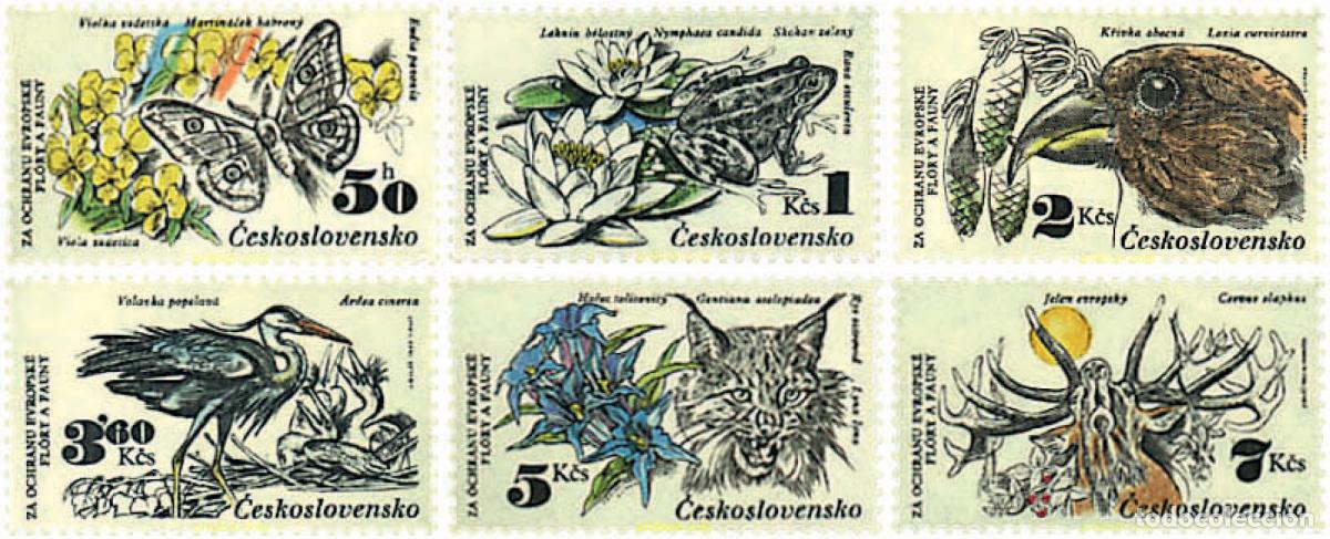 Sellos: 232019 MNH CHECOSLOVAQUIA 1983 PROTECCION EUROPEA DE LA NATURALEZA