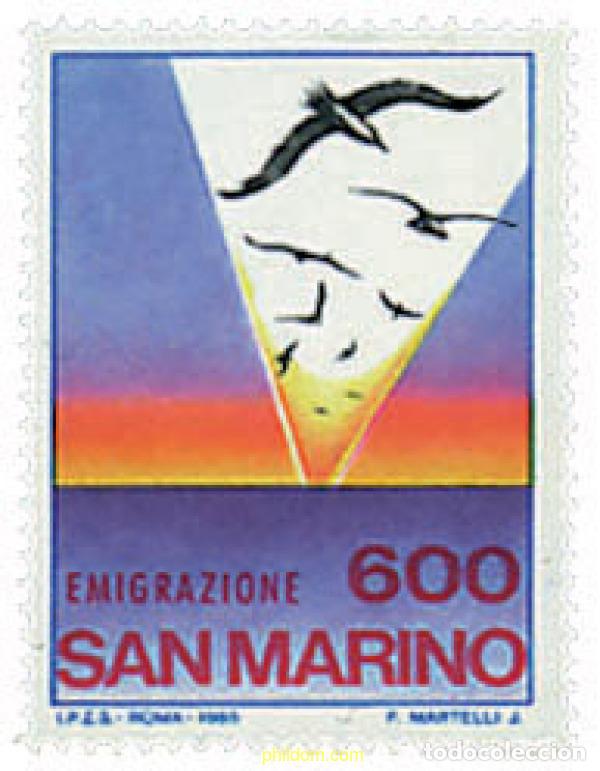 Sellos: 70339 MNH SAN MARINO 1985 EMIGRACION