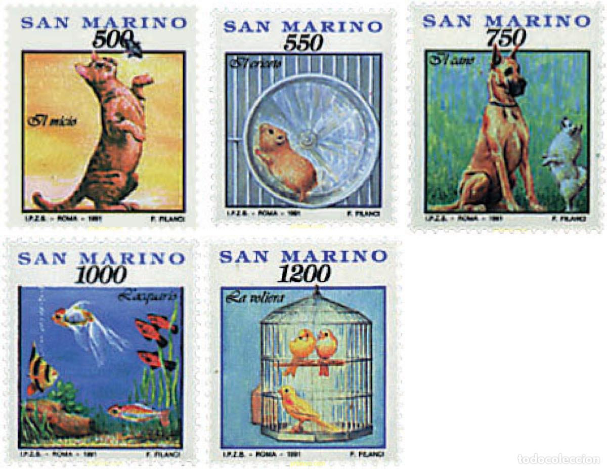 Sellos: 75205 MNH SAN MARINO 1991 COSAS Y GESTOS DE CADA DIA. ANIMALES DOMESTICOS