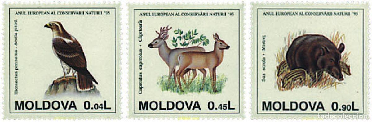 Sellos: 61513 MNH MOLDAVIA 1995 A&Ntilde;O EUROPEO PARA LA PROTECCION DE LA NATURALEZA