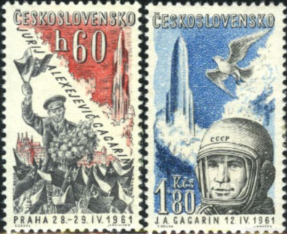 Sellos: 232209 HINGED CHECOSLOVAQUIA 1961 VISITA A PRAGA DEL PRIMER COSMONAUTA