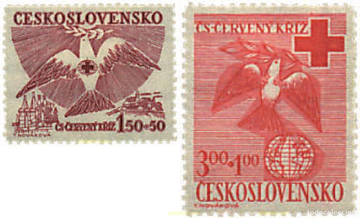 Sellos: 63596 MNH CHECOSLOVAQUIA 1949 PRO CRUZ ROJA