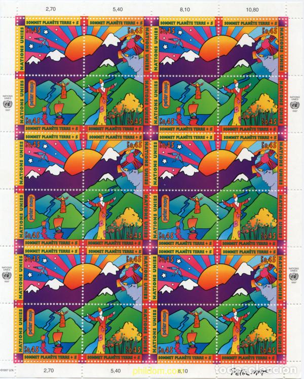 Sellos: 276084 MNH NACIONES UNIDAS. Ginebra 1997 CUMBRE DEL PLANETA TIERRA