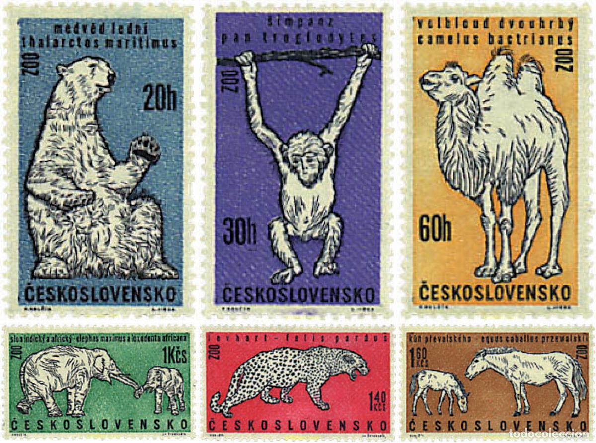 Sellos: 63639 MNH CHECOSLOVAQUIA 1962 30 ANIVERSARIO DEL ZOO DE PRAGA.