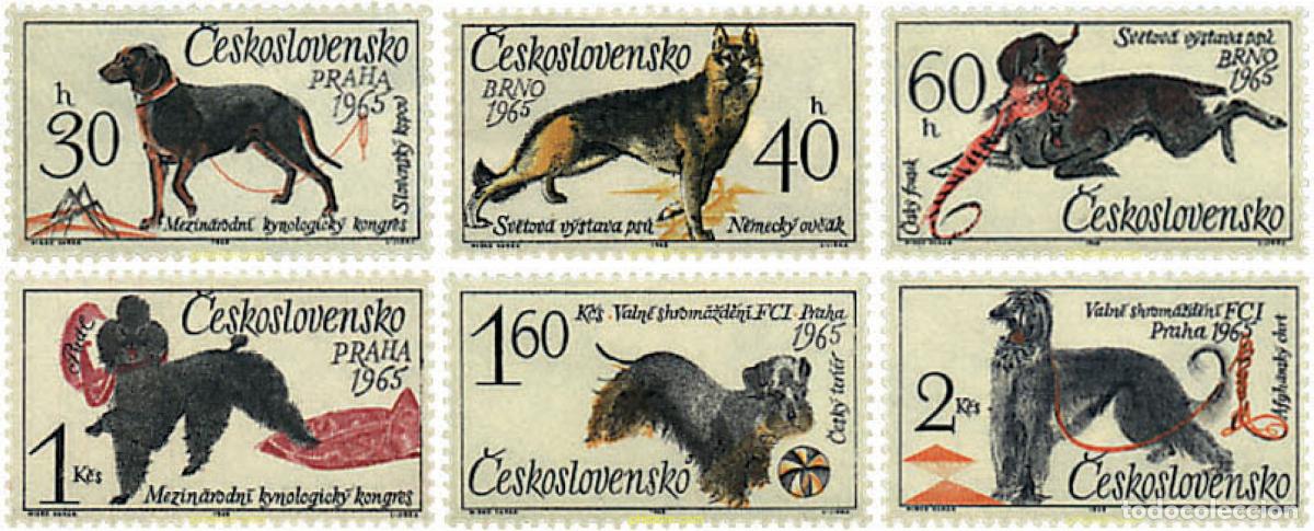 Sellos: 63655 MNH CHECOSLOVAQUIA 1965 CONGRESO Y EXPOSICION CANINA INTERNACIONAL