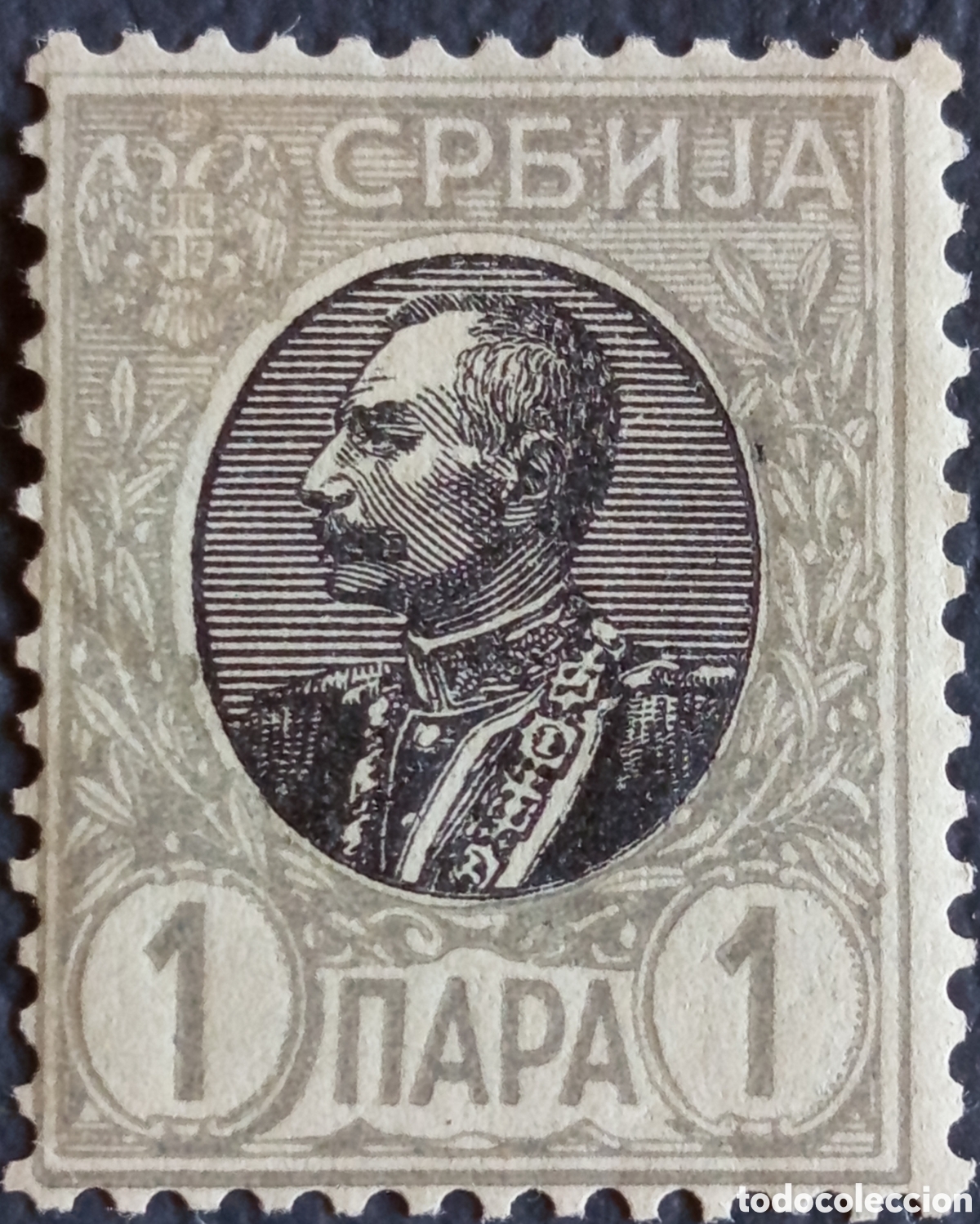 Sellos: Sello Serbia 1911 Rey Pedro I 1 Para Mi. 112 MH