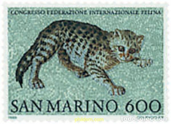 Sellos: 37492 MNH SAN MARINO 1985 CONGRESO DE LA FEDERACION FELINA INTERNACIONAL