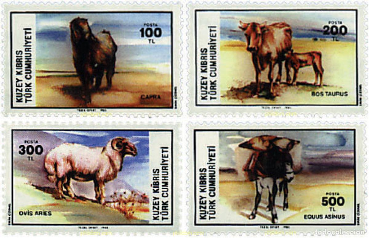 Sellos: 29987 MNH CHIPRE. Administraci&oacute;n turca 1985 ANIMALES DOMESTICOS