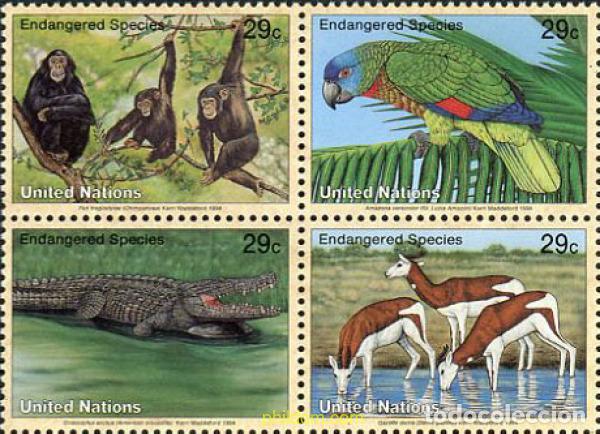 Sellos: 158711 MNH NACIONES UNIDAS. Nueva York 1994 PROTECCION DE LA NATURALEZA