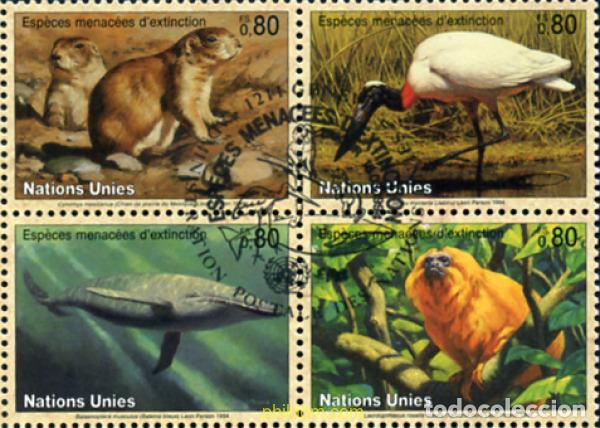 Sellos: 369826 USED NACIONES UNIDAS. Ginebra 1994 PROTECCION DE LA NATURALEZA