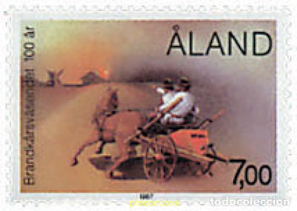 Sellos: 92749 MNH ALAND 1987 CENTENARIO DEL CUERPO SUPERIOR DE BOMBEROS