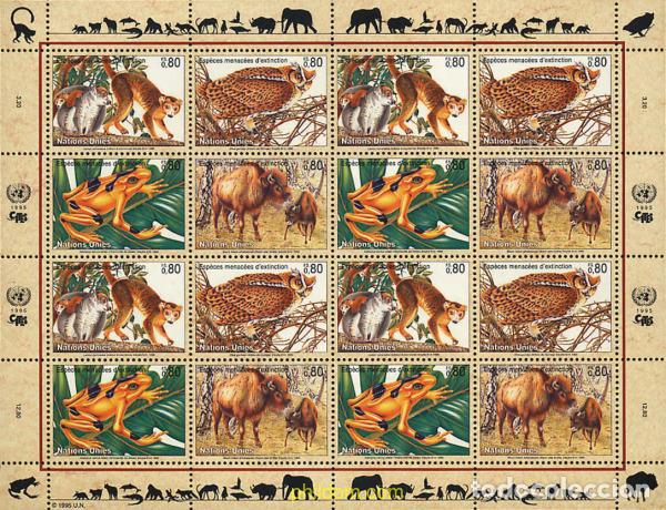 Sellos: 11900 MNH NACIONES UNIDAS. Ginebra 1995 PROTECCION DE LA NATURALEZA
