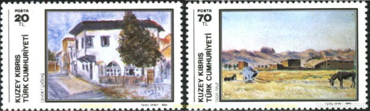 Sellos: 29986 MNH CHIPRE. Administraci&oacute;n turca 1984 CUADROS DE ARTISTAS CONTEMPORANEOS