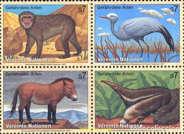 Sellos: 6397 MNH NACIONES UNIDAS. Viena 1997 PROTECCION DE LA NATURALEZA