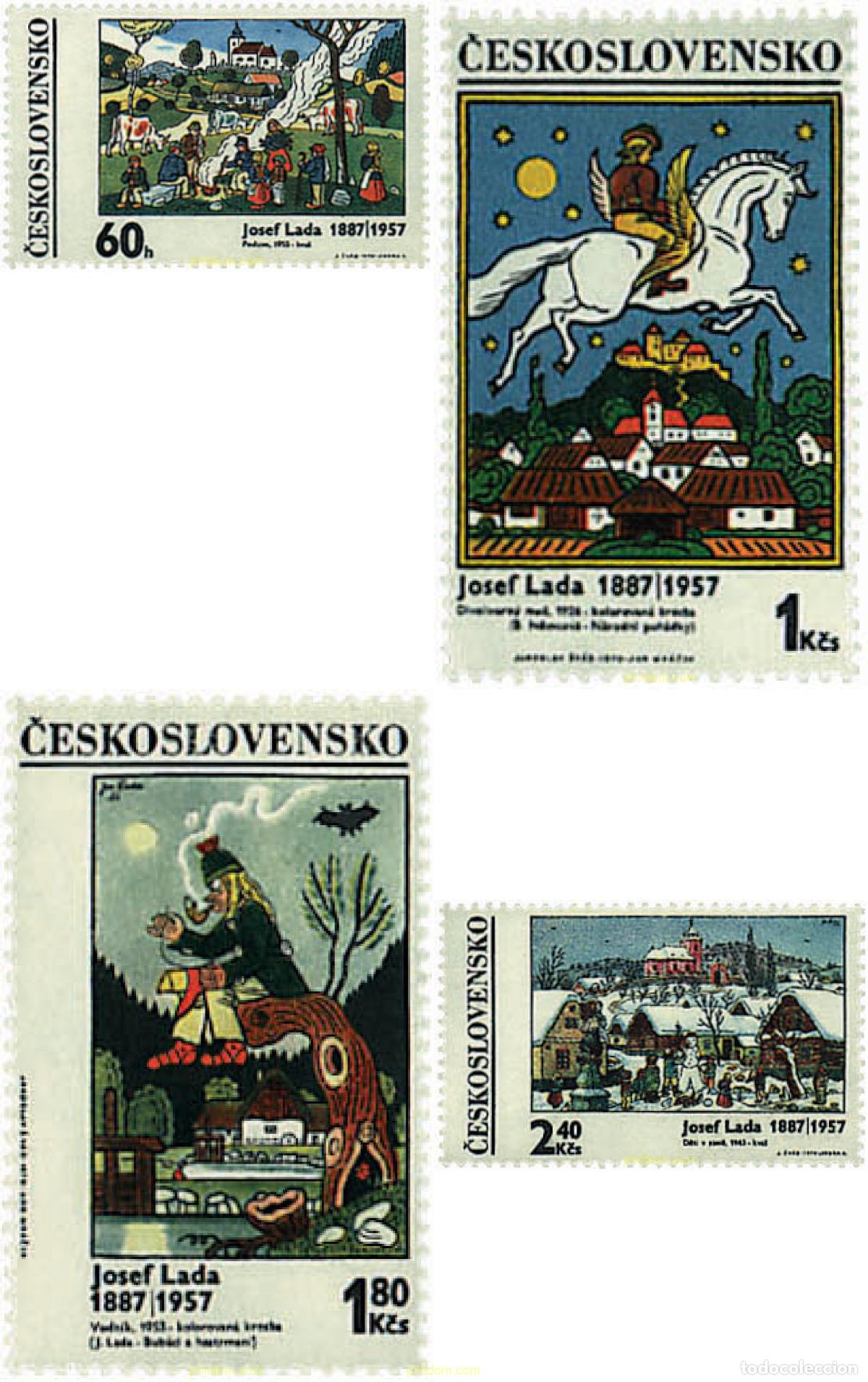 Sellos: 63718 MNH CHECOSLOVAQUIA 1970 PINTURAS DE JOSEF LADA.