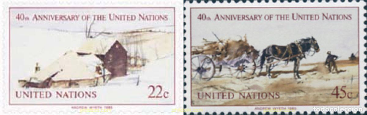 Sellos: 29904 MNH NACIONES UNIDAS. Nueva York 1985 40 ANIVERSARIO DE LAS NACIONES UNIDAS