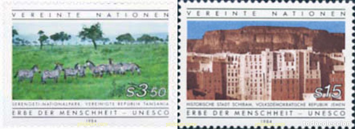 Sellos: 29908 MNH NACIONES UNIDAS. Viena 1984 PATRIMONIO DE LA HUMANIDAD, UNESCO
