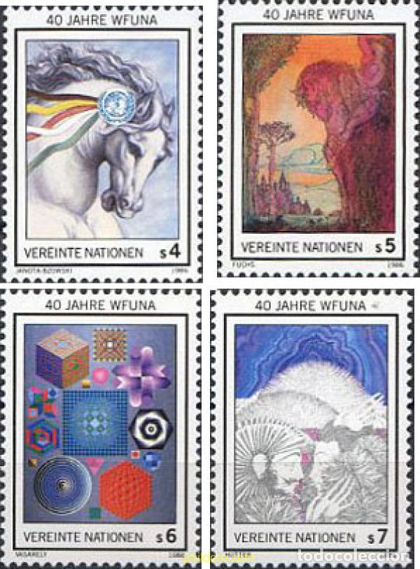 Sellos: 107240 MNH NACIONES UNIDAS. Viena 1986 40 ANIVERSARIO DE F.M.A.N.U.