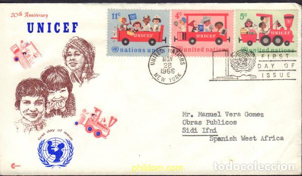 Sellos: 404321 MNH NACIONES UNIDAS. Nueva York 1966 20 ANIVERSARIO DE LA UNICEF