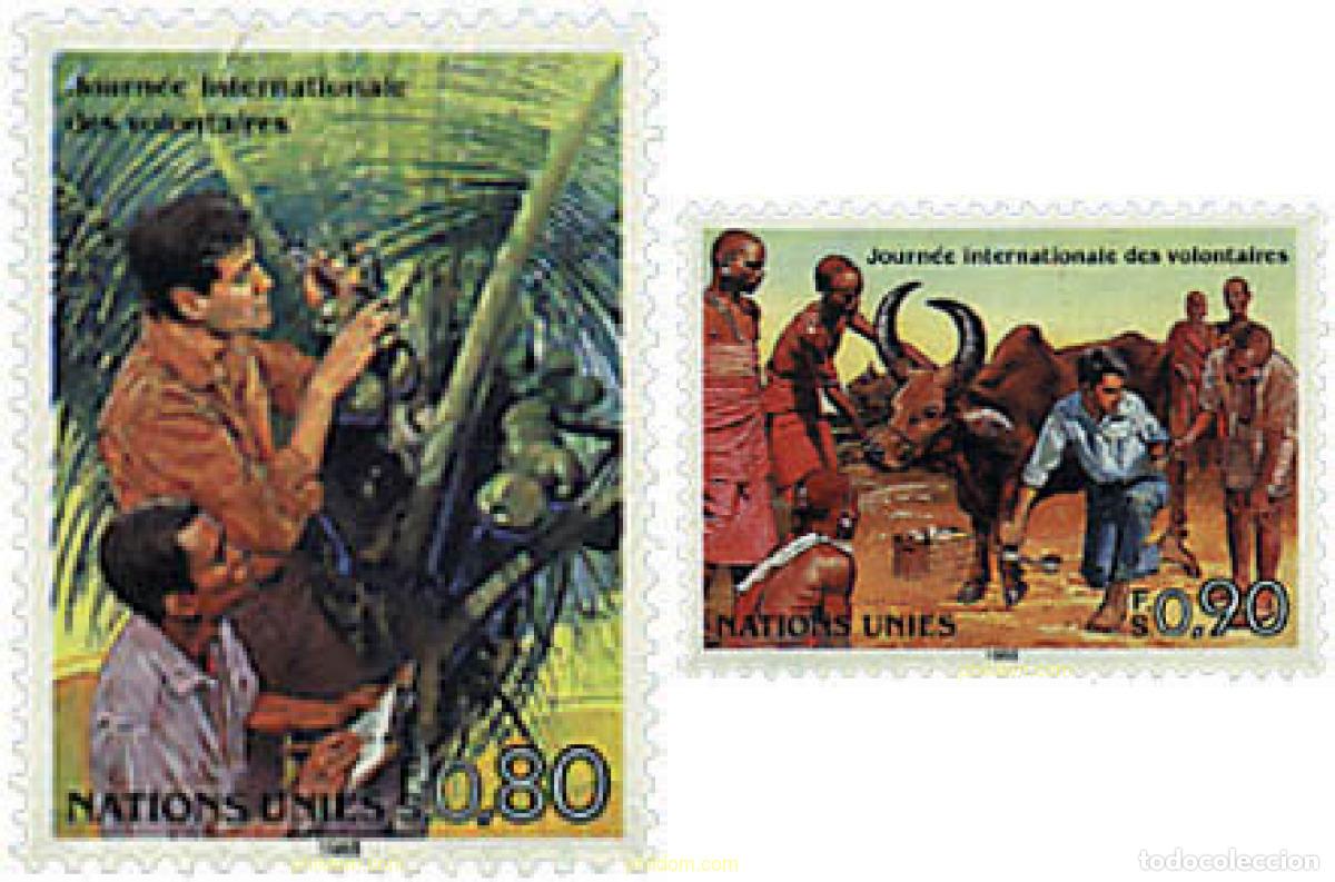 Sellos: 29884 MNH NACIONES UNIDAS. Ginebra 1988 DIA MUNDIAL DEL VOLUNTARIADO