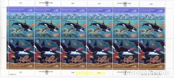 Sellos: 276335 MNH NACIONES UNIDAS. Ginebra 1992 PRESERVAR EL ENTORNO MARINO